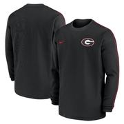 Georgia Nike Coach Long Sleeve Crew Top